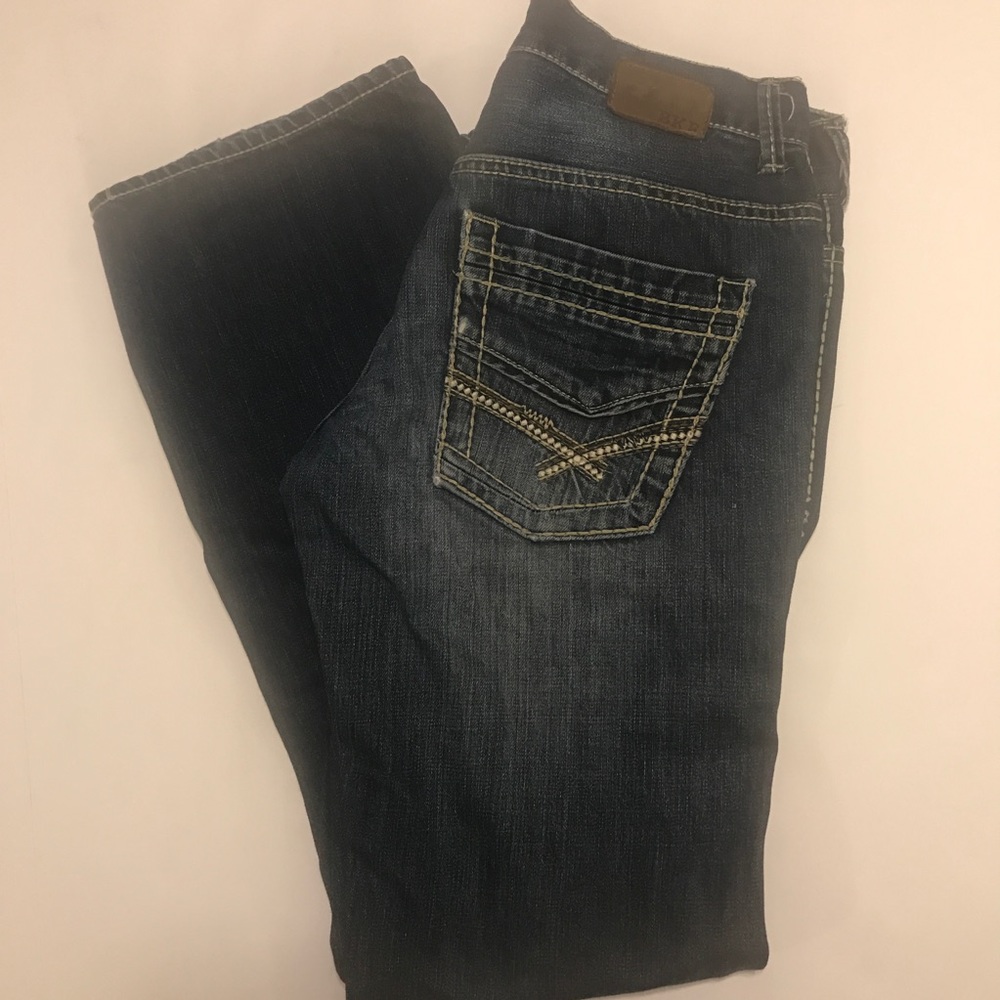 Men's buckle BKE denim blue jeans